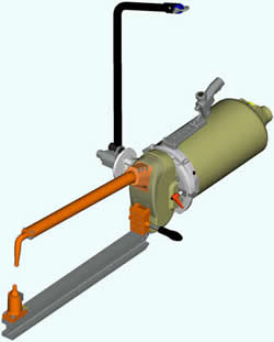Manual Scissor Gun 300mm Bottom Square Arm